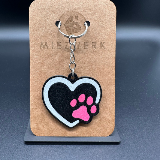 Heart Paw Keychain