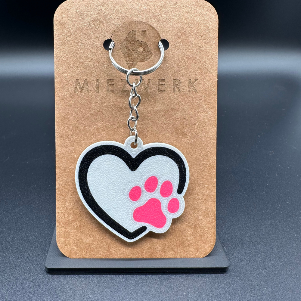 Heart Paw Keychain