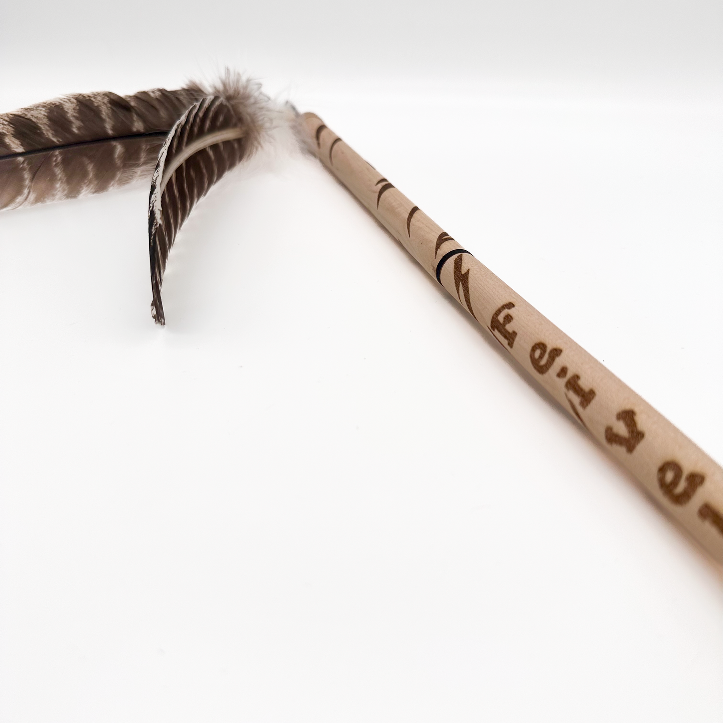 Handmade cat fishing rod "Feather Tiger"