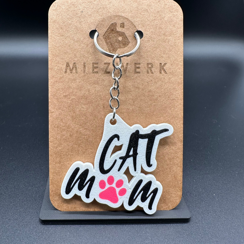 Cat Mom keychain
